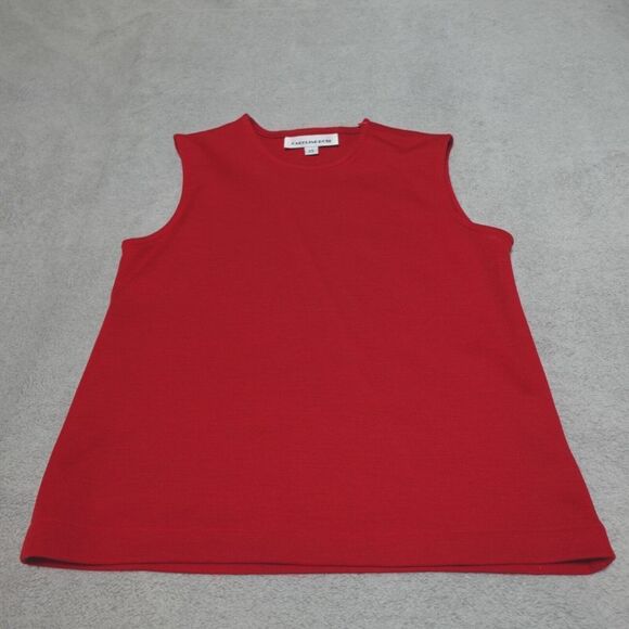 Caroline Rose Set Womens XS Red Black Wool Jacket Tank Pants Christmas‎ Holiday - Picture 12 of 16